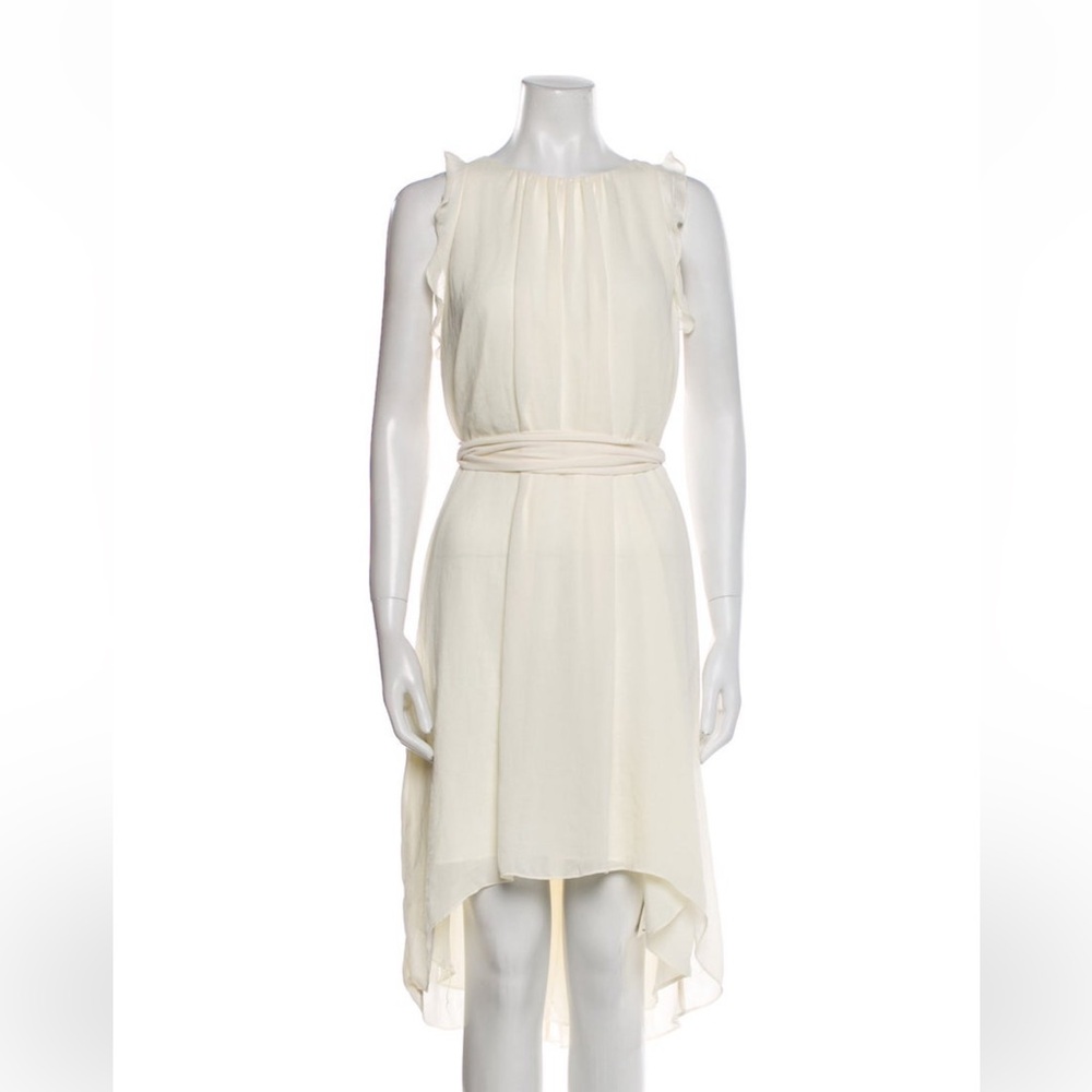 Halston Heritage Cream High Low Dress